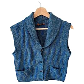 Ärmellose Strickweste in Blau von Missoni