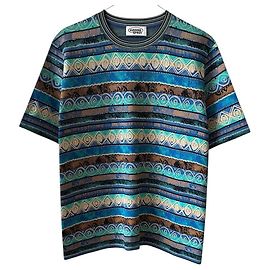 Missoni Sport Camiseta de punto a rayas multicolor
