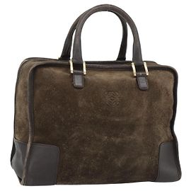 Borsa LOEWE Amazona 30 in scamosciato beige oro Autentica 186835