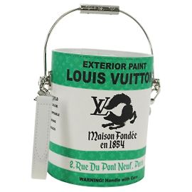 LOUIS VUITTON LV Painted Can Shoulder Bag PVC Leather Green M81592 Auth 184971SM