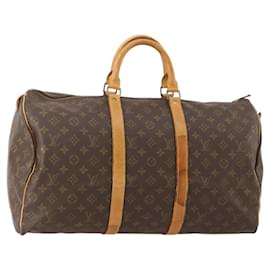 LOUIS VUITTON Monogram Keepall 50 Boston Bag M41426 LV Auth 182626