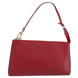 LOUIS VUITTON Epi Pochette Accessoires Pochette Rossa M52947 LV Auth 184334