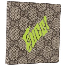 Portafoglio GUCCI GG Supreme PVC Beige 835323 Auth 186159M