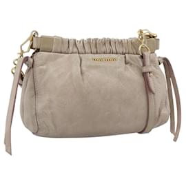 Borsa a Spalla Miu Miu in Pelle Rosa e Oro Autentica 187662