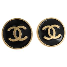 Orecchini CHANEL metallo Gold Tone CC Auth 180939M - Chanel