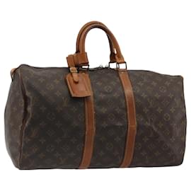 LOUIS VUITTON Monogram Keepall 50 Boston Bag M41426 LV Auth 183845 - Louis Vuitton