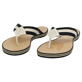 Sandali CHANEL COCO Mark Beach in legno Beige CC Autentici 186134M - Chanel