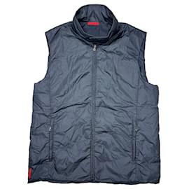 Gilet imbottito blu navy da uomo Prada