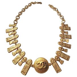 Collar Chanel Vintage Chapado en Oro Modelo Bizantino