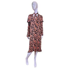 Baum und Pferdgarten Midikleid mit Blumenprint