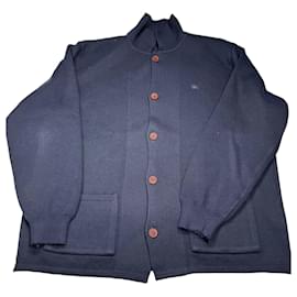 Burberry Strickjacke mit Knöpfen in Navy Blau