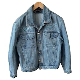 Chaqueta vaquera Roccobarocco con alas bordadas - ROCCOBAROCCO
