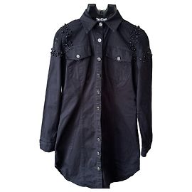 Philipp Plein Hemdkleid schwarz mit verzierten Sternen