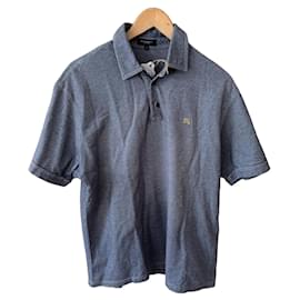 Burberry Men's Blue Cotton Polo Shirt