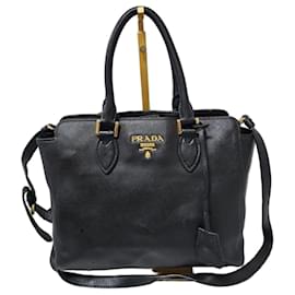 Prada Baltico Borsa Satchel Piccola Pelle Saffiano Nera