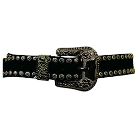 Moschino Cheap and Chic Western-Gürtel Wildleder Schwarz