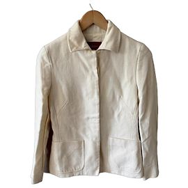 Burberry London Blazer aus cremefarbener Wollmischung