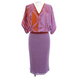 Hermès Hermes Twillreine Seidenkleid 34