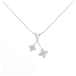 Autre Marque Collana in oro bianco Au750 e diamanti