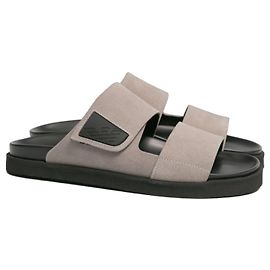 Sandali Emporio Armani in camoscio beige da uomo