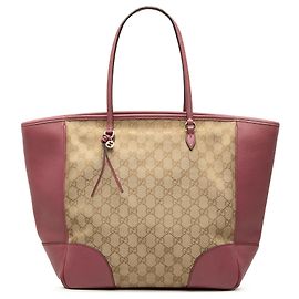 Gucci Beige GG Canvas Bree Tote