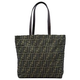 Tote em lona Zucca marrom Fendi