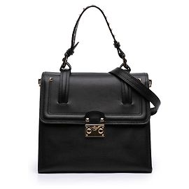 Borsa cabas Valentino in pelle nera Rockstud