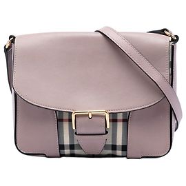 Burberry Pink Small Haymarket Check Nylon und Leder Dickens Crossbody