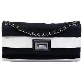 Chanel Black Striped Canvas Reissue 2.55 Single Flap