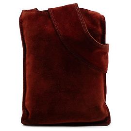 Borsa a tracolla Chanel in scamosciato rosso