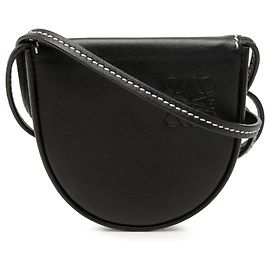Pochette con tacco Anagram in agnello morbido nero LOEWE Mini
