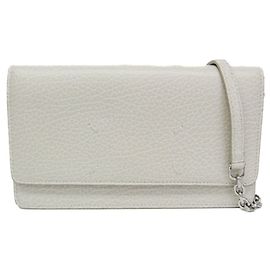 Maison Martin Margiela Portafoglio a tracolla/catena in pelle Off-white Maison Margiela