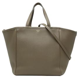 Borsa cabas Celine Small Fold in pelle beige - Céline