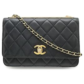 Portafoglio con catena Chanel Trendy CC in agnello