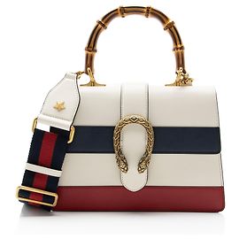 Gucci Borsa Dionysus Medium in pelle con manico in bambù