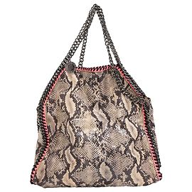 Stella Mc Cartney Stella McCartney Small Falabella Tote Bag aus mehrfarbigem Kunstleder in Schlangenoptik