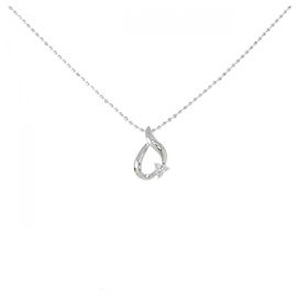 Autre Marque 10K Weißgold-Diamant-Halskette