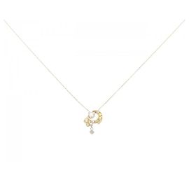 Autre Marque Collana Samantha Tiara K10 Oro Giallo con Pietra Colorata