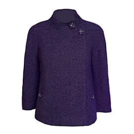 Chanel Amethyst Tweed Jacke Paris / Monaco 34 FR