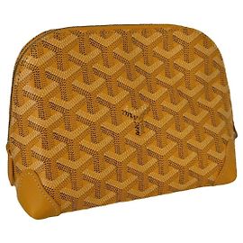 Goyard Pochette in tela Goyardine monogram gialla