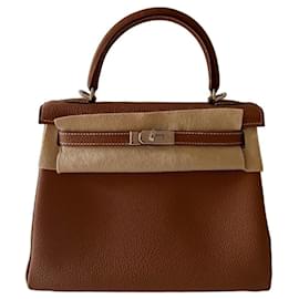 Hermès Kelly 25 Pelle Togo - Caramello