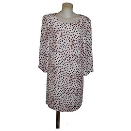 Autre Marque Blugirl Folies Vestido de Lunares Rosa y Negro