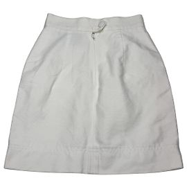 Moschino Cheap and Chic Falda Evasé Blanca Texturizada