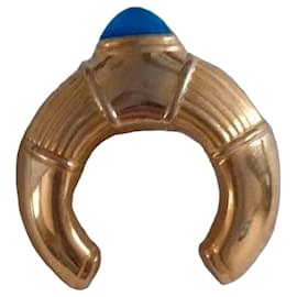Boucheron Spilla Mezzaluna Oro Pietra Blu
