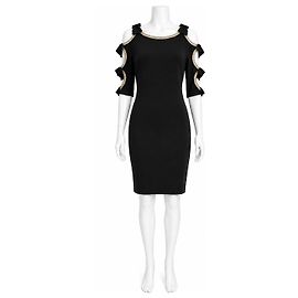 Jenny Packham Black Label Verzierte Cold-Shoulder-Robe