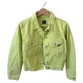 Autre Marque United Colors of Benetton Chaqueta vaquera Blue Family - Verde Lima