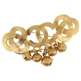 Spilla CHANEL metallo Gold CC Auth 185844M