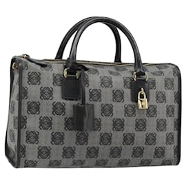 Borsa LOEWE Anagram Amazona 36 in PVC Nero Oro Auth 186081A - Loewe
