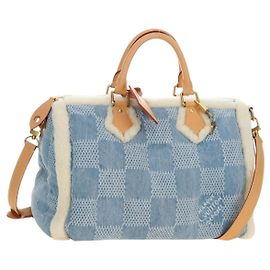 LOUIS VUITTON LV SKI Keepall Bandouliere40 Boston Bag Blue N00111 Auth 185350SM