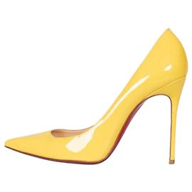 Christian Louboutin Pumps aus gelbem Lackleder Größe 39.5 Gebraucht
